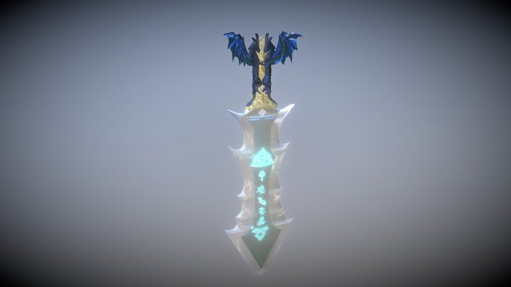 Dragon Gelido Sword 3D Model