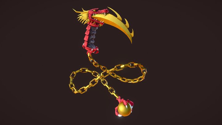 Kusarigama - Sickle of Death and Killing 3D Model