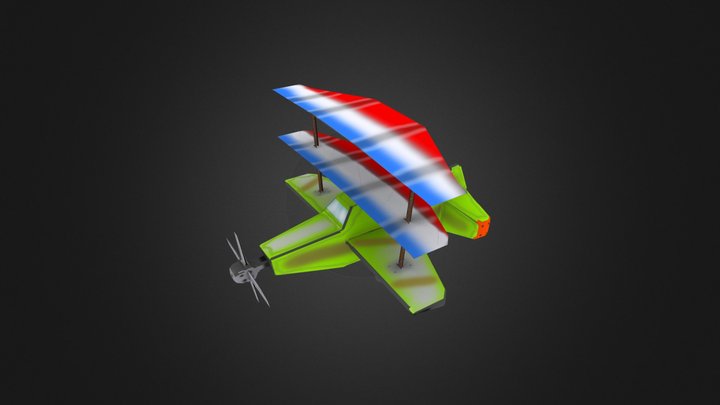 1 dae 10 Airplane Game Art 3D Model