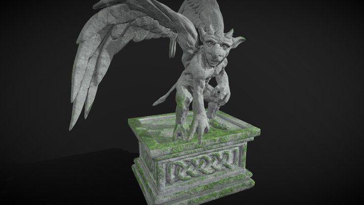 Gargoyle on Box 3D Model