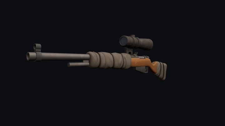 The Heavy Duty - Sniper Rifle for Team Fortress 3D Model