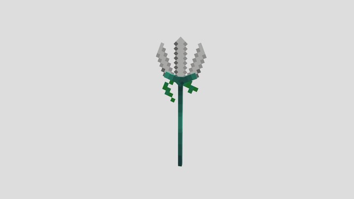 Trident minecraft 3D Model