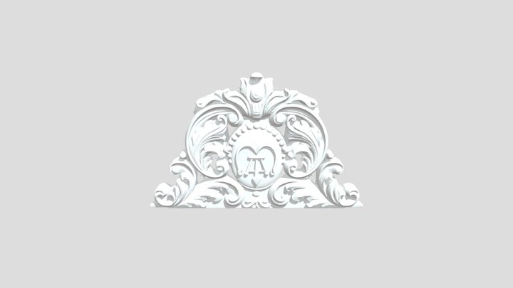 Ornate Wooden Carving 3D Model
