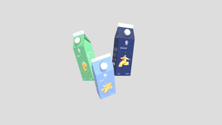 ComiMilk Packaging 3D Model