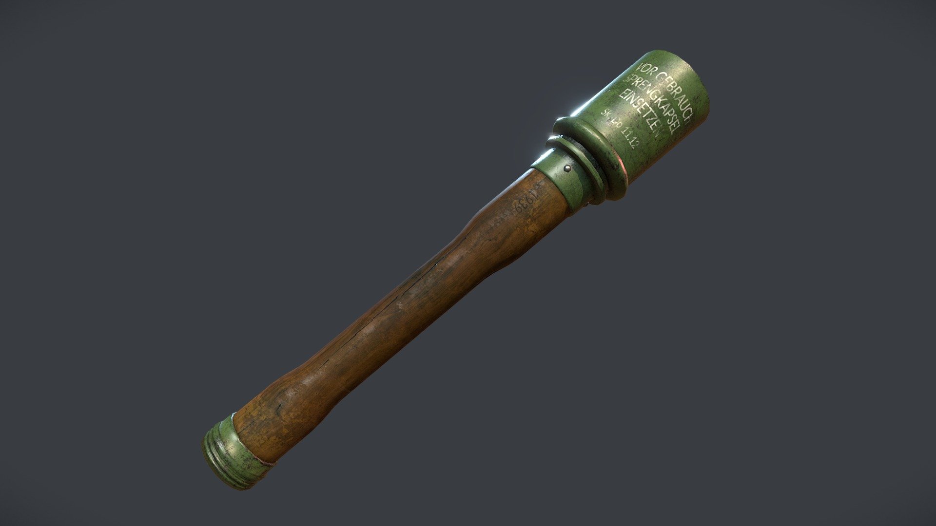 M24 Stick Grenade - 3D model by Kamil Makowski (@kamilozo) [fff736e ...