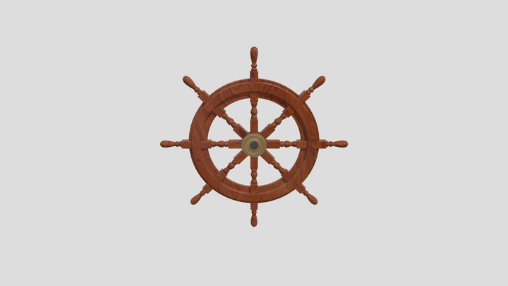 Ship Steering Wheel 3D Model