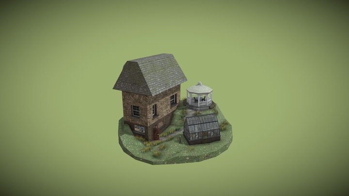 Grandma's Garden Diorama 3D Model