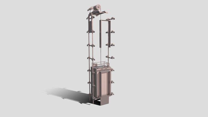 Elevator By Traction 3D Model