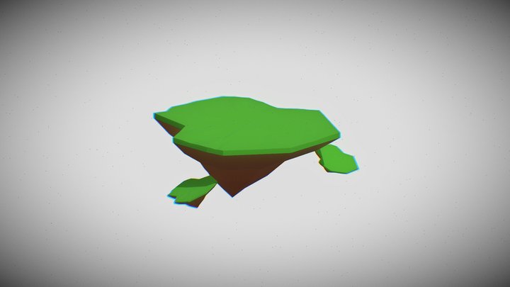 Low Poly Island 3D Model