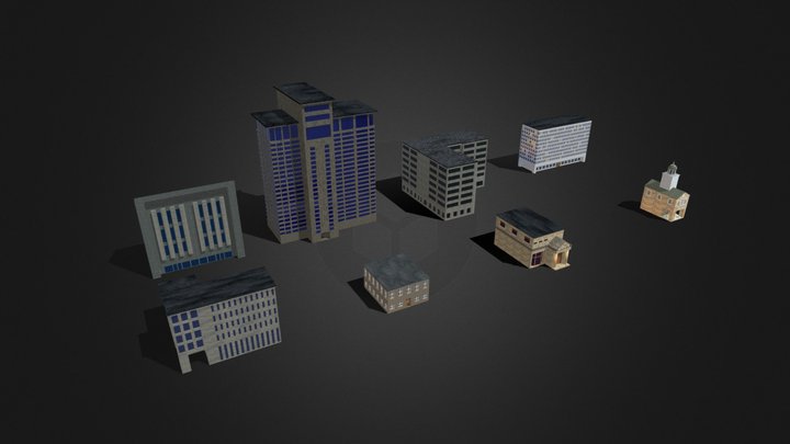 Town-buildings 3D models - Sketchfab