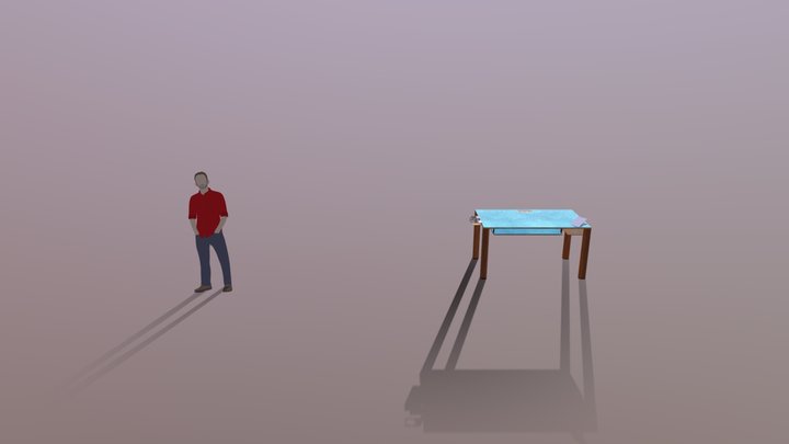 Desk2 Obj 3D Model