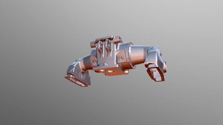 96 Tractor Rear Axle Solid 3D Model