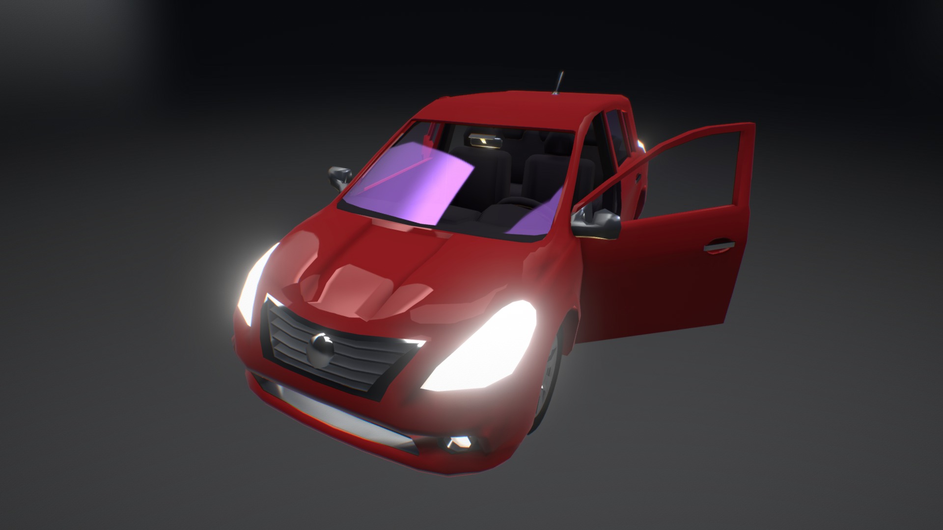 3D model Nissan Versa - This is a 3D model of the Nissan Versa. The 3D model is about a red sports car.