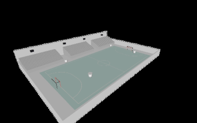 Pabellón deportivo interior 3D Model