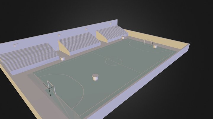 Pabellón deportivo interior 3D Model