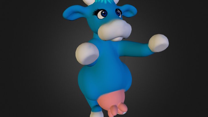 Vache bleue4 3D Model