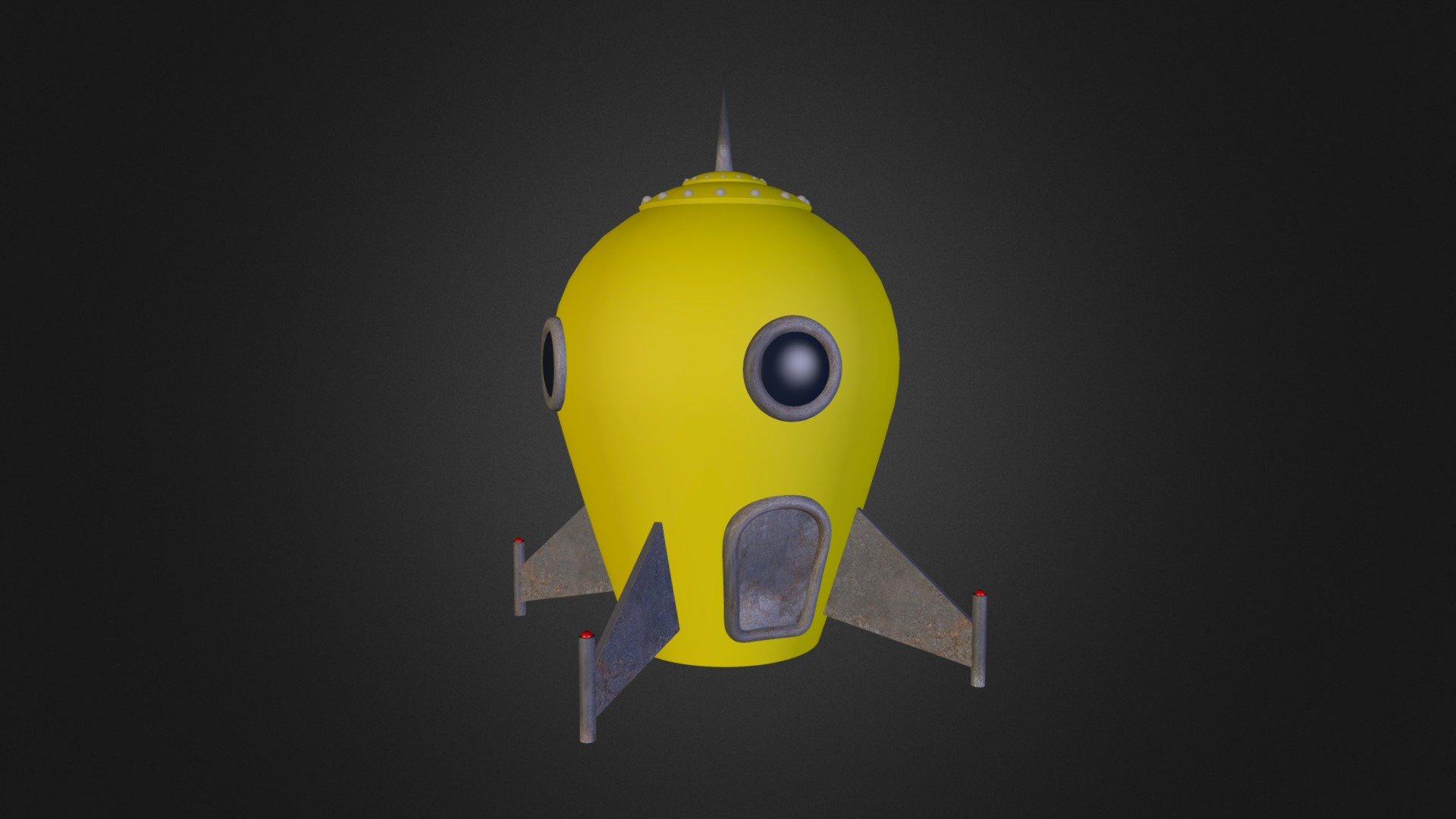 Yellow Rocket - 3D model by OrbiTotal [gyoZcPM] - Sketchfab
