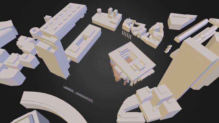 Government-Center-Buildings.3DS 3D Model
