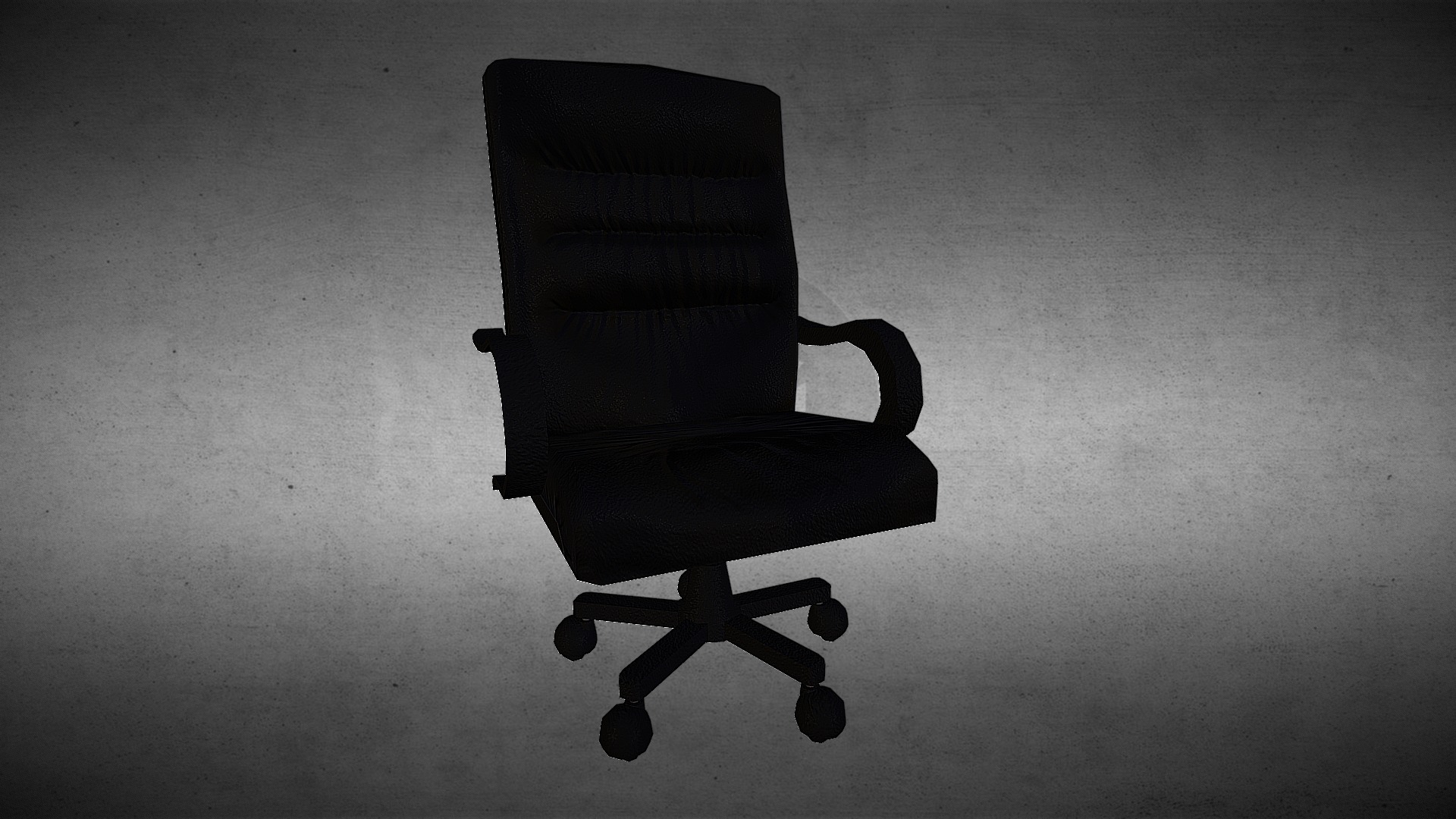 3D model Desk Chair - This is a 3D model of the Desk Chair. The 3D model is about a black office chair.