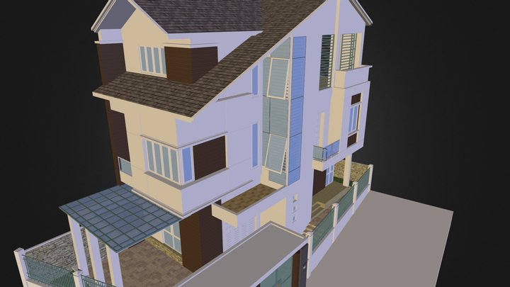 House 3 floors 3D Model