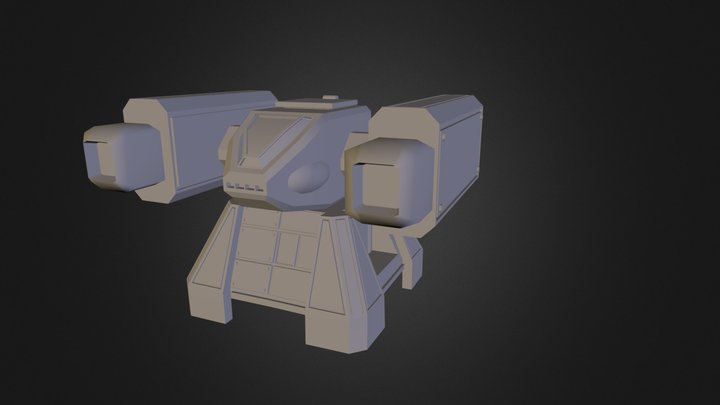 High Poly Turret Mesh 3D Model