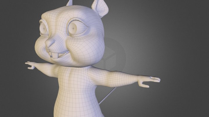 squirrelKid.obj 3D Model