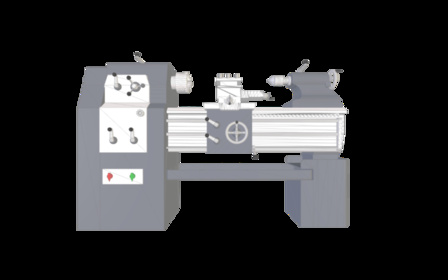 Lathe Machine 3D Model