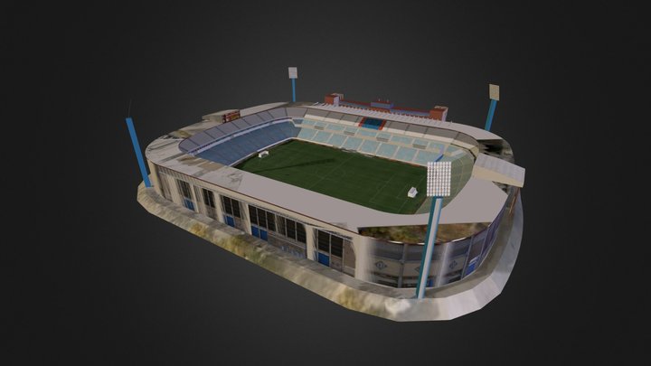 Estadio La Romareda de Zaragoza 3D Model