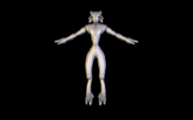 Alien Model In Progress 3D Model
