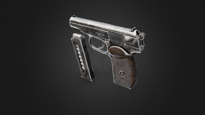 Pistolet Makarova 3D Model