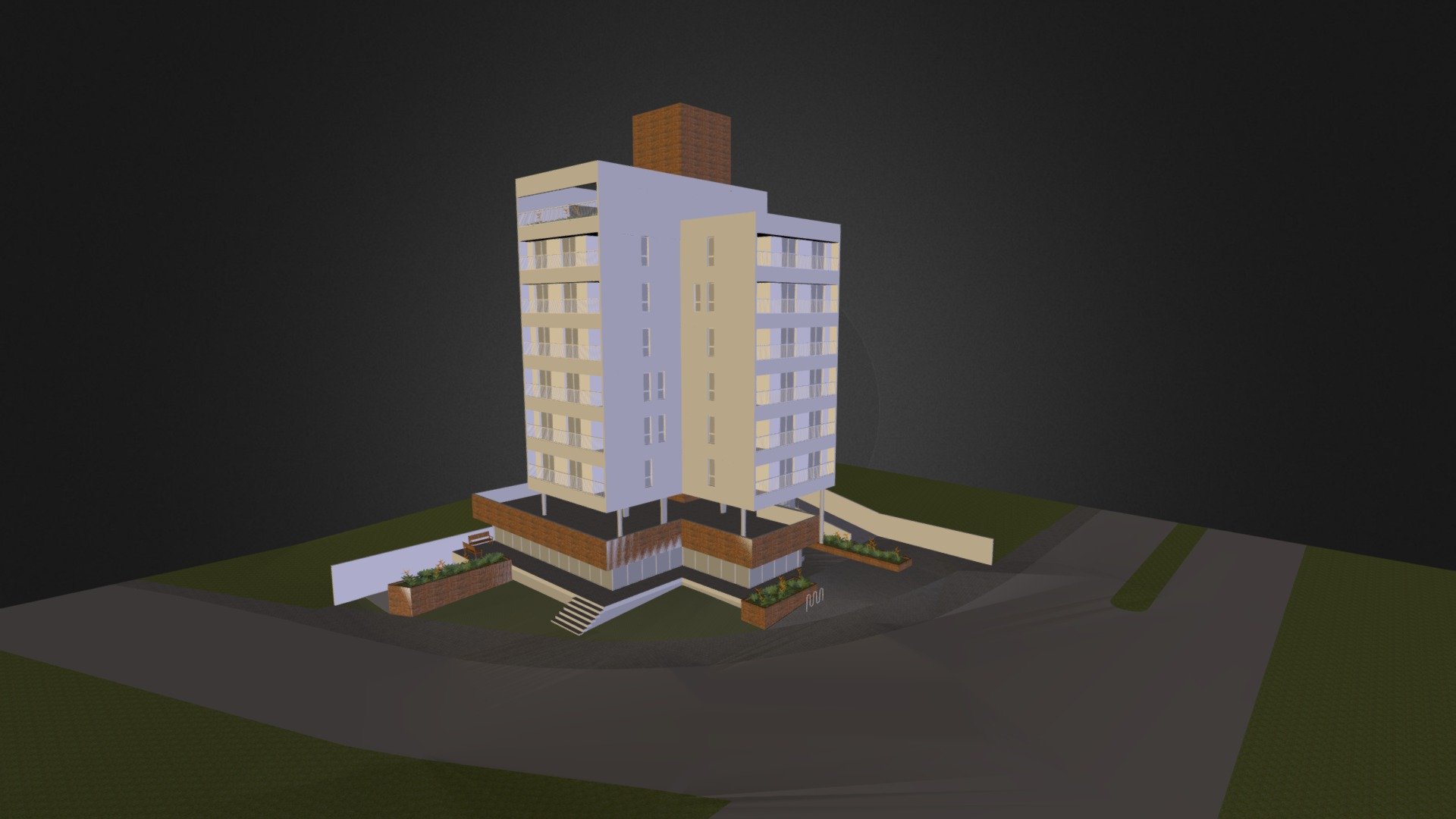 Edifício #1 - 3D model by Eduardo [khqejAA] - Sketchfab