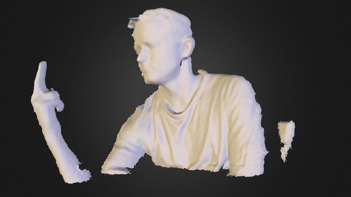 Sitting Finger Partial Mesh 3D Model