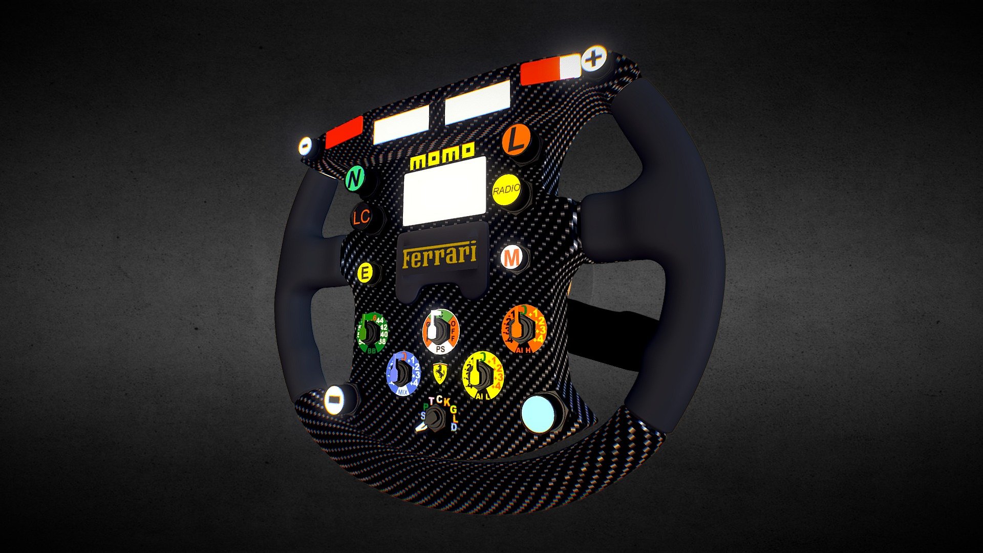 F1 2000 Steering Wheel Sketchfab.blend