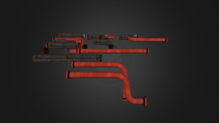 Pipes with Lagging 3D Model