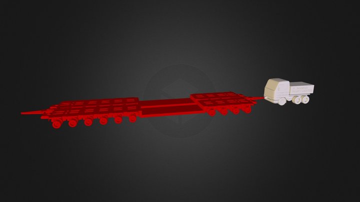 Multiaxle Trailer 3D Model