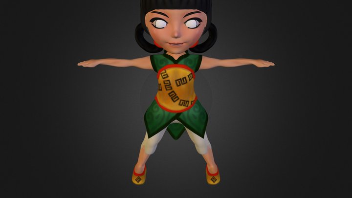 Chinese girl 3D Model