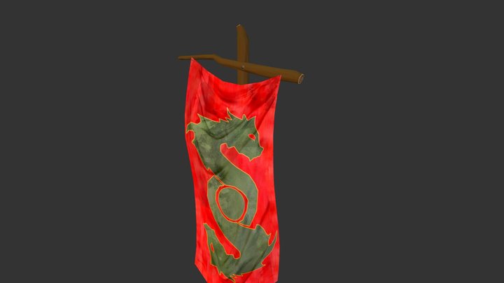 Medieval Banner 3D Model