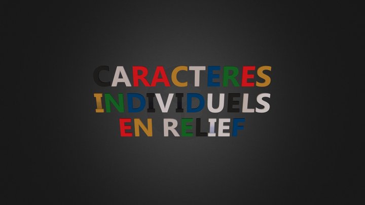 caracteres individuels 3D Model