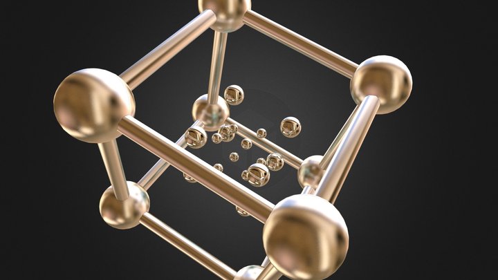 Flying atoms 3D Model