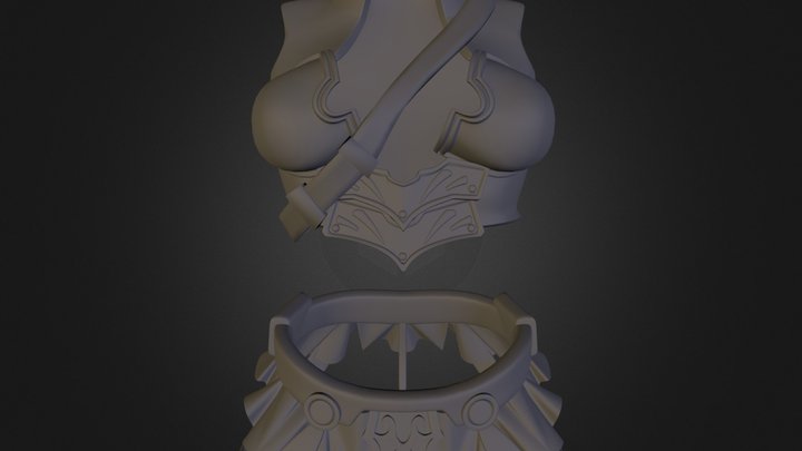 Fantasy Female Armour 3D Model