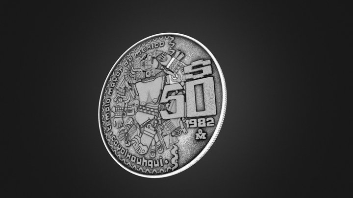 Cycles-Moneda-50Pesos-2014mr04-SF 3D Model