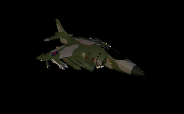 Low Poly Harrier 3D Model