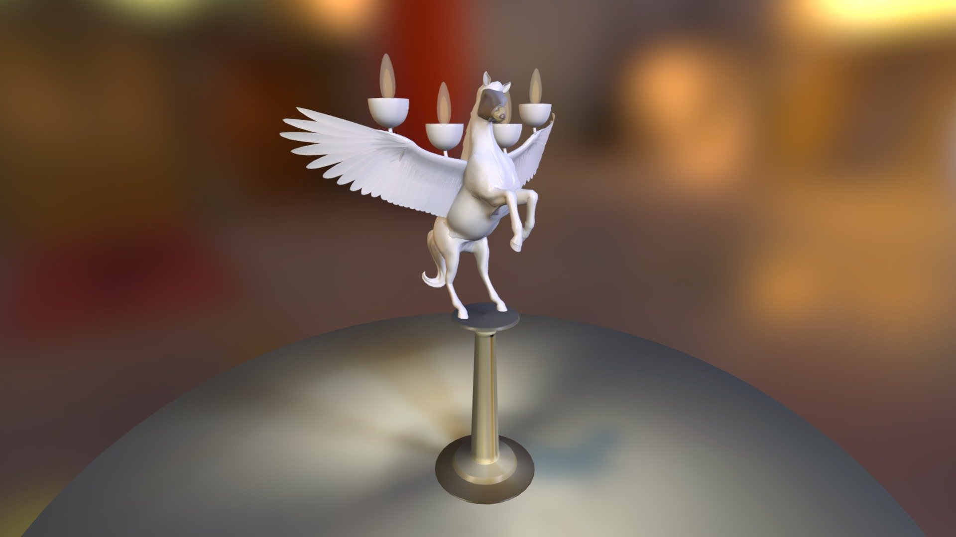 Pegasus Candle Stand 3D model by afsan [oL6cFu8] Sketchfab