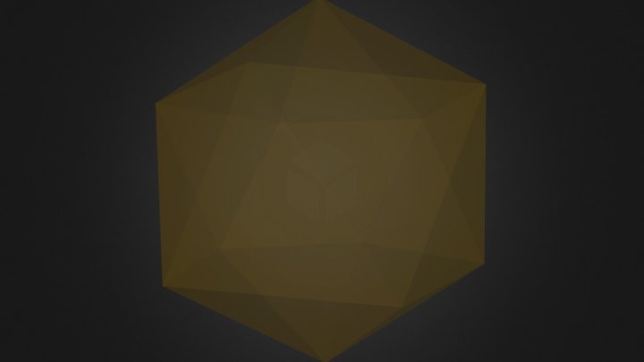Icosahedron Gold 1.0 3D Model