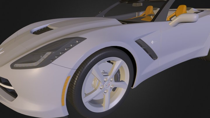 Corvette Stingray 2014 Convertible 3D Model