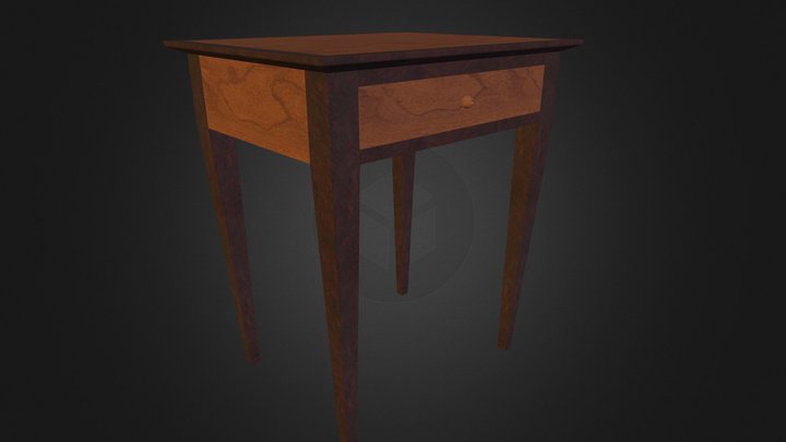End Table 3D Model