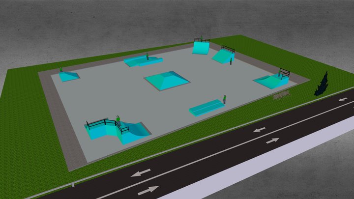 Skatepark PLA 3D Model