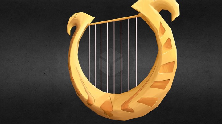 Goddess's Harp 3D Model