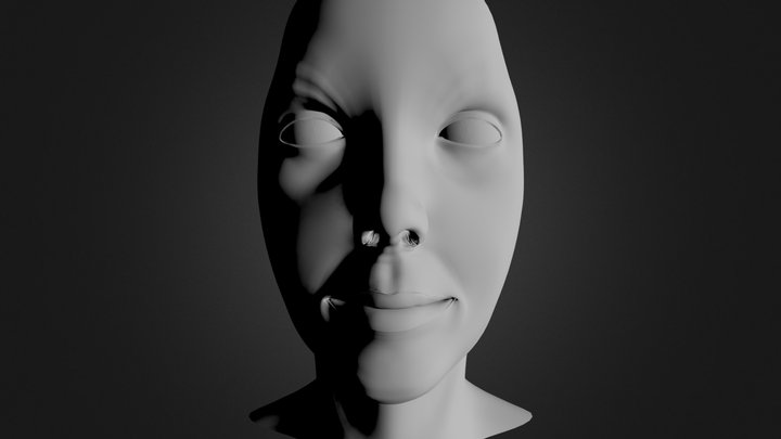 Female Head Final.blend 3D Model