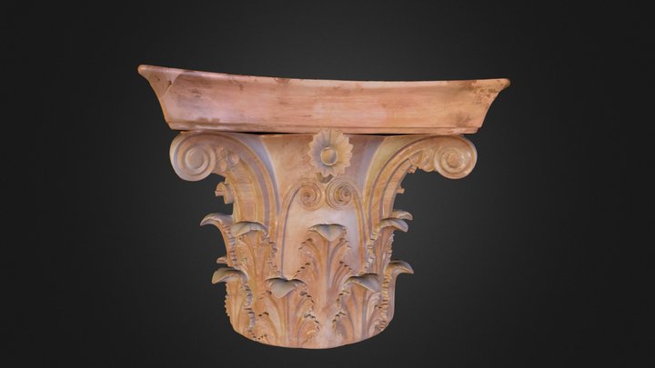 Corinthian Column Capital 3D Model